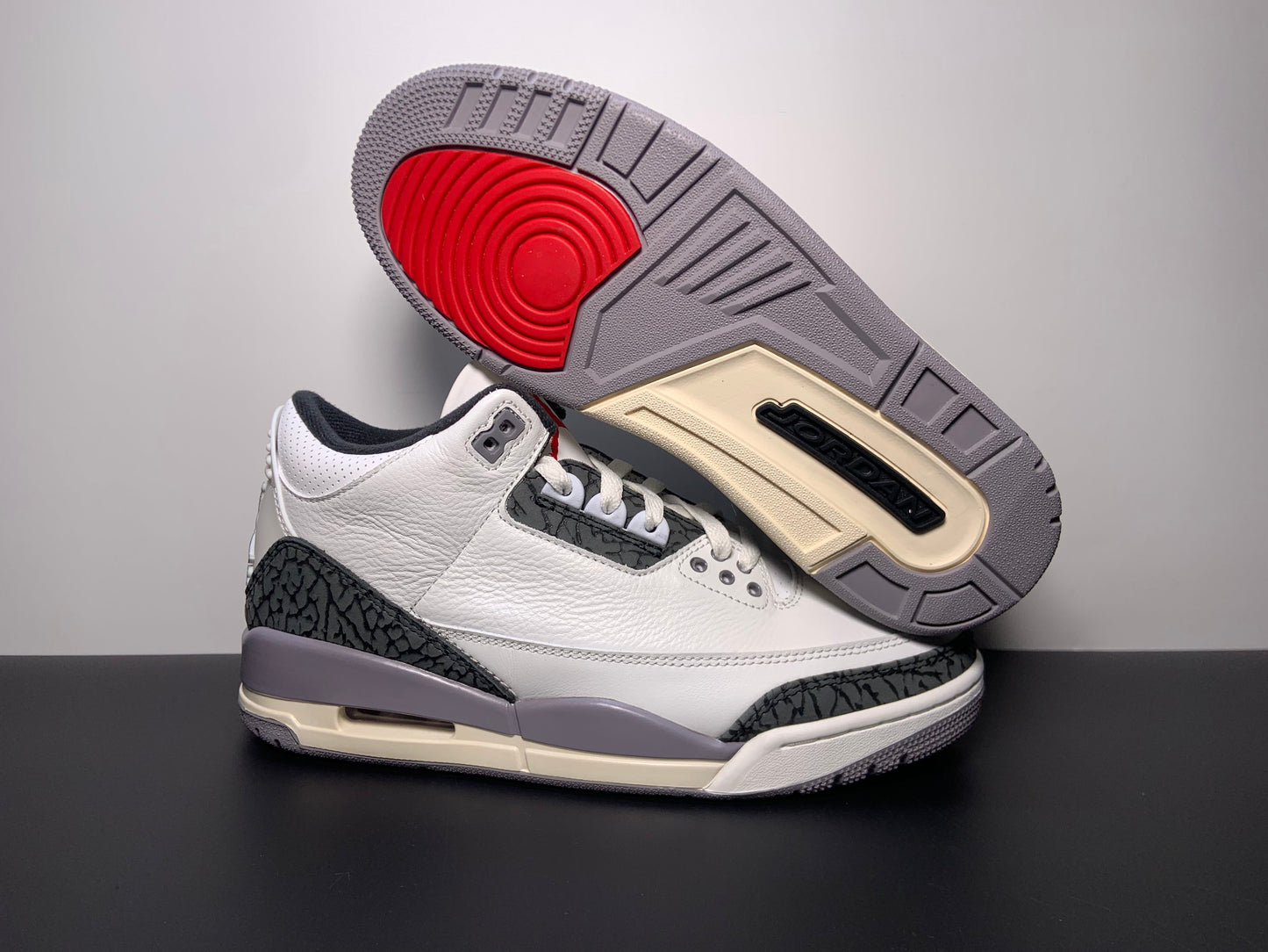 Nike Air Jordan 3 Retro Summit White Fire Red 'Cement Grey'