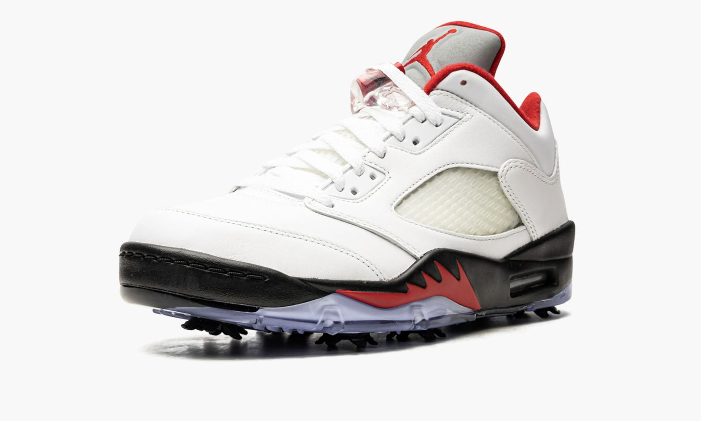 Air Jordan 5 Low Golf "Fire Red - Silver Tongue"