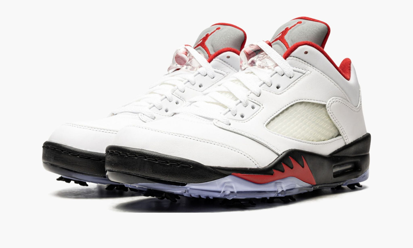 Air Jordan 5 Low Golf "Fire Red - Silver Tongue"