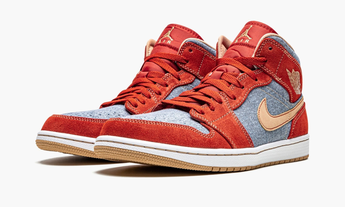 Air Jordan 1 Mid SE "Denim Red Suede"