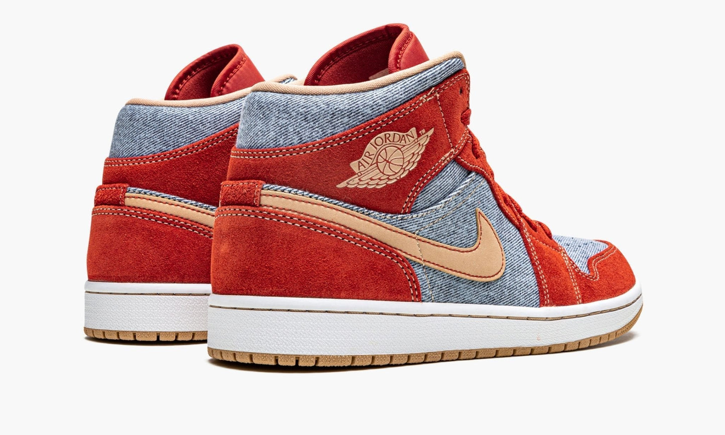 Air Jordan 1 Mid SE "Denim Red Suede"