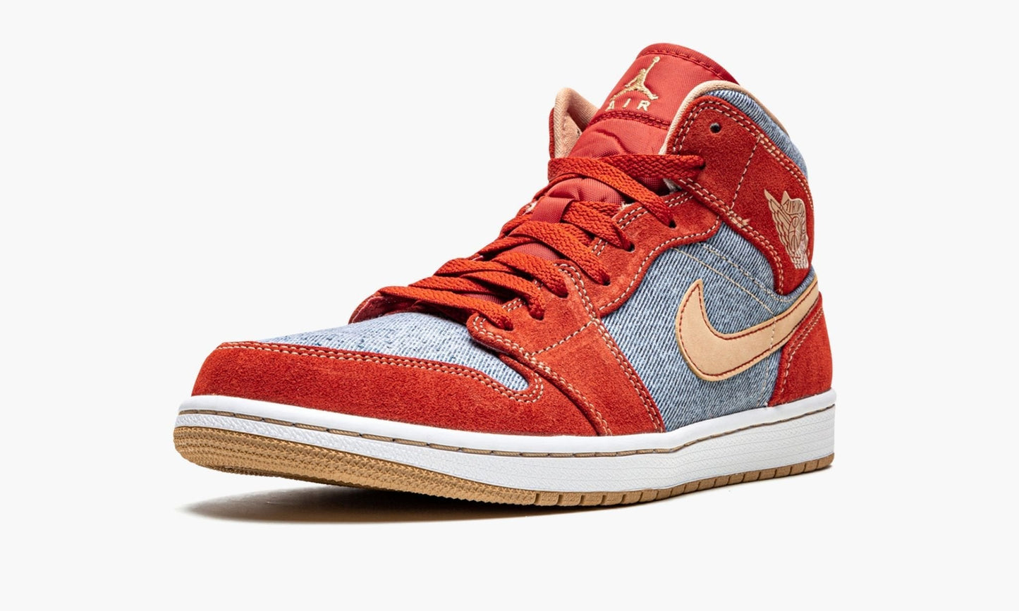 Air Jordan 1 Mid SE "Denim Red Suede"