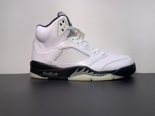 Air Jordan 5 White Black-Sail-Metallic Silver DD0587-110