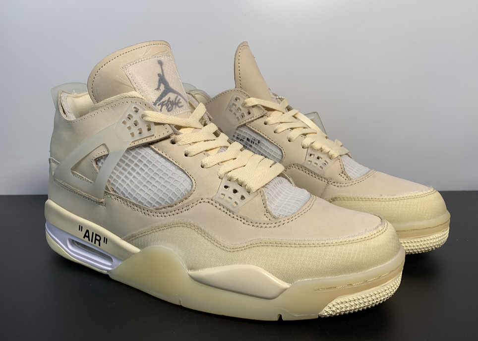 OFF-WHITE x Air Jordan 4 WMNS Mid Sail  CV9388-100