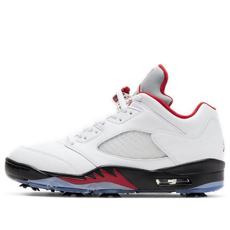 Air Jordan 5 Low Golf 'Fire Red' White/Black/Metallic Silver/Fire Red CU4523-100