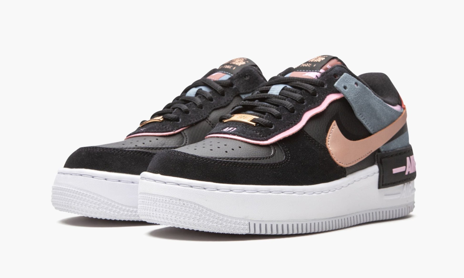 WMNS Air Force 1 Shadow "Black / Light Arctic Pink"