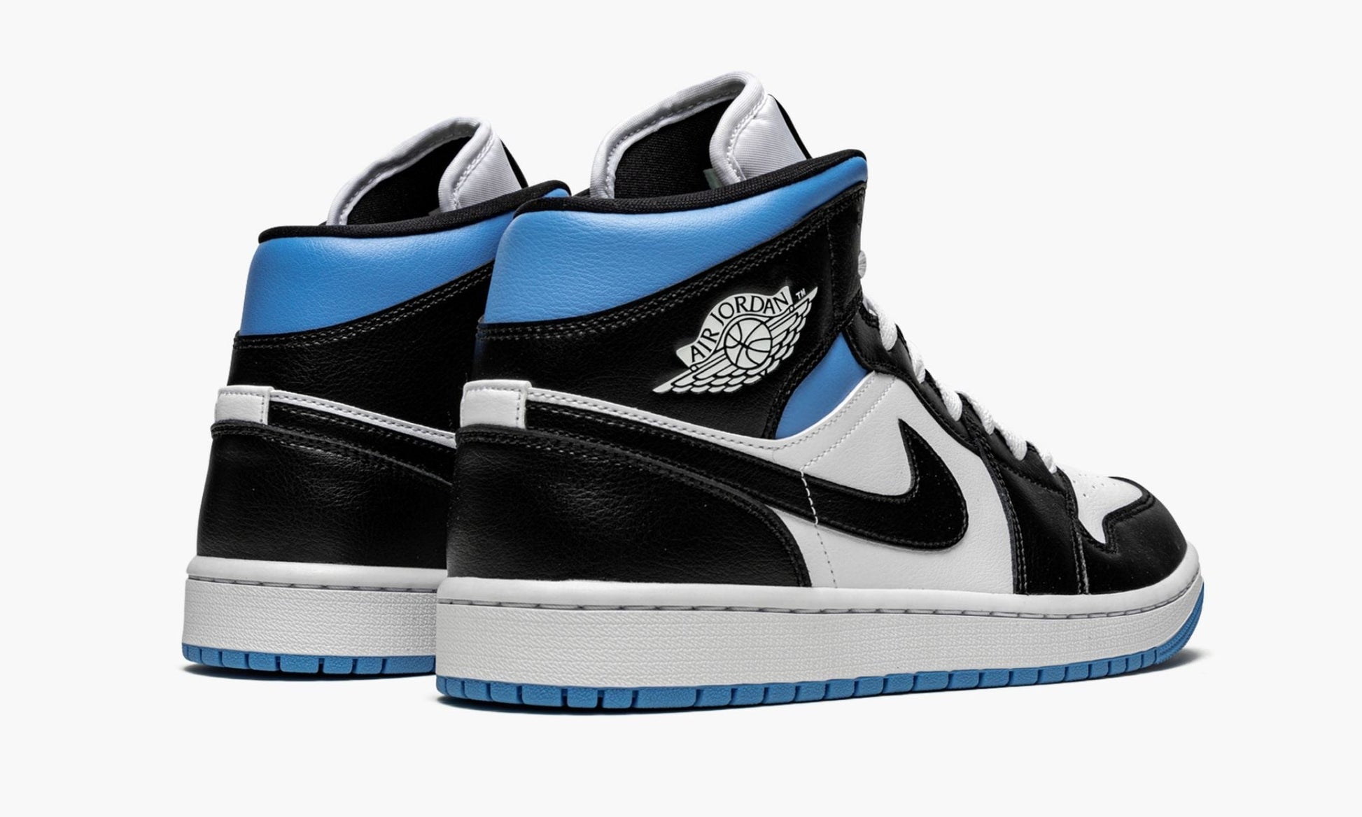 WMNS Air Jordan 1 Mid "Black / White / University Blue"