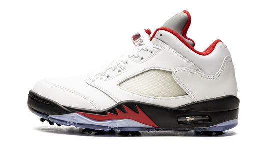 Air Jordan 5 Low Golf "Fire Red - Silver Tongue"