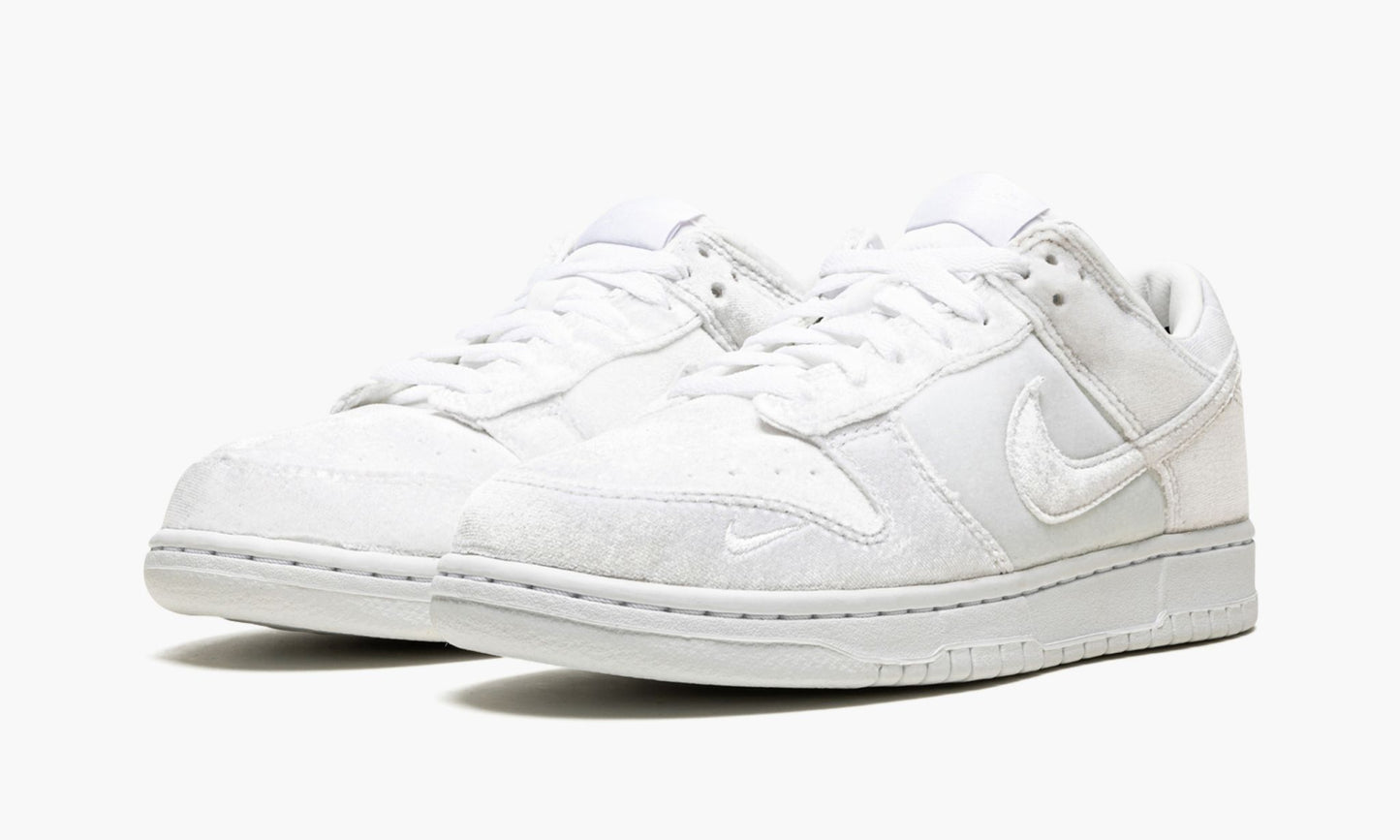 Nike Dunk Low "Dove Street Market Triple White Velvet"