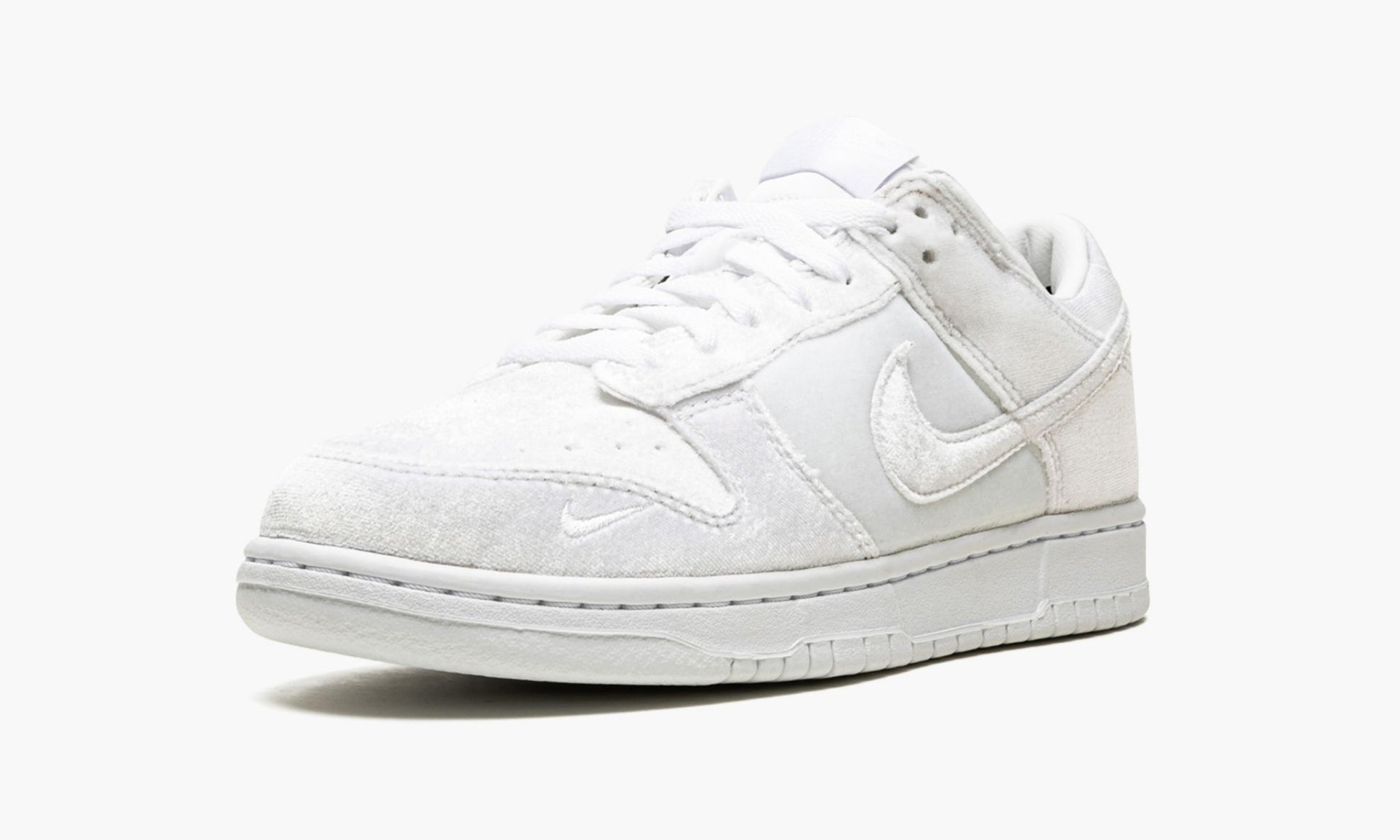 Nike Dunk Low "Dove Street Market Triple White Velvet"